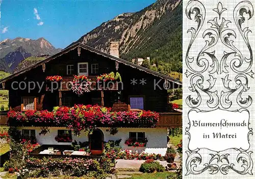 AK / Ansichtskarte Matrei Osttirol Blumenschmuck Ornament Alpen Kat. Matrei in Osttirol
