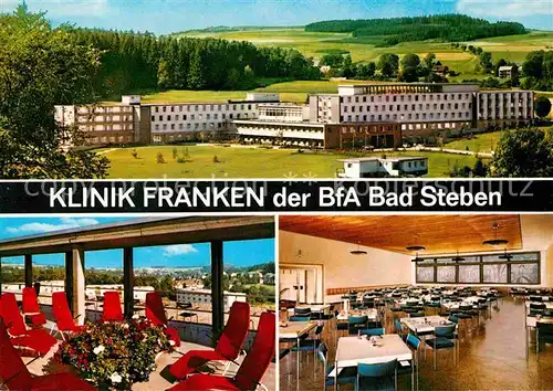 AK / Ansichtskarte Bad Steben Klinik Franken Kurklinik Cafeteria Restaurant Terrasse Kat. Bad Steben
