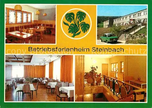 AK / Ansichtskarte Steinbach Joehstadt Betriebsferienheim des VEB Energiebau Radebeul Bar Gaststaette Speisesaal Foyer Kat. Joehstadt