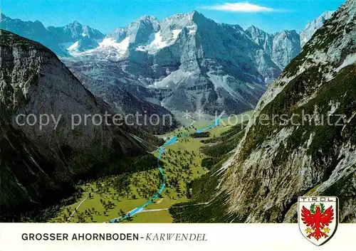 AK / Ansichtskarte Grosser Ahornboden Panorama Karwendelgebirge Fliegeraufnahme