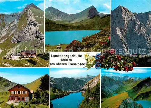 AK / Ansichtskarte Traualpsee Landsbergerhuette Bergsee Alpenpanorama Kat. Tannheim