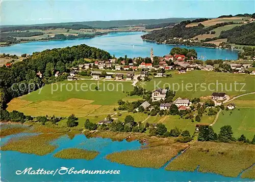 AK / Ansichtskarte Mattsee Salzburg Obertrumersee Fliegeraufnahme Kat. Mattsee