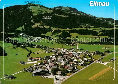 AK / Ansichtskarte Ellmau Tirol Sommer und Wintererholungsort Hartkaser Fliegeraufnahme Kat. Ellmau