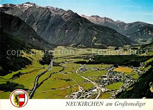AK / Ansichtskarte Neukirchen Grossvenediger Sommerfrische Wintersportort Alpenpanorama Fliegeraufnahme Kat. Neukirchen am Grossvenediger