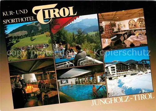 AK / Ansichtskarte Jungholz Tirol Kur und Sporthotel Tirol Restaurant Kaminzimmer Hallenbad Kat. Jungholz