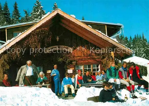 AK / Ansichtskarte Elmau Elmauer Alm Sonnenterrasse im Winter Kat. Kruen