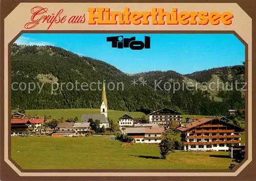 AK / Ansichtskarte Hinterthiersee Ortsansicht mit Kirche Kat. Thiersee Tirol