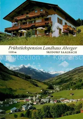 AK / Ansichtskarte Saalbach Hinterglemm Fruehstueckspension Landhaus Aberger Alpenpanorama Kat. Saalbach Hinterglemm