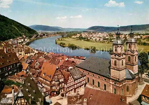 AK / Ansichtskarte Miltenberg Main Panorama Blick ueber den Main Kirche Kat. Miltenberg