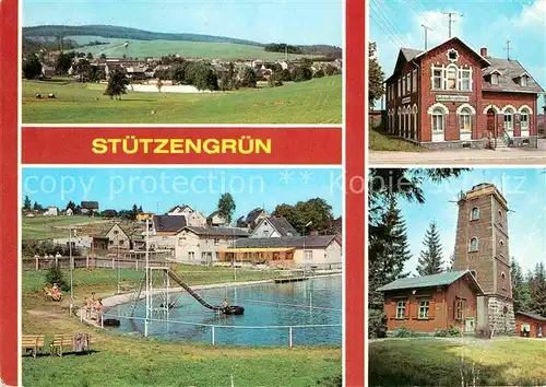 AK / Ansichtskarte Stuetzengruen Teilansicht Gasthaus Naherholungszentrum Aussichtsturm Kuhberg Kat. Stuetzengruen