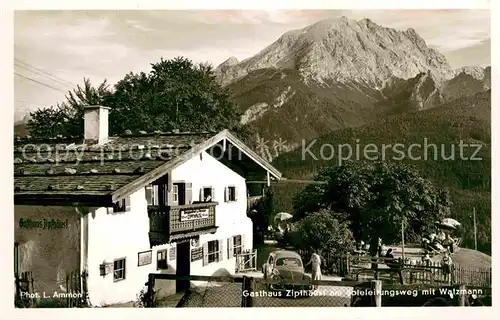 AK / Ansichtskarte Ramsau Berchtesgaden Gasthaus Zipfhaeusl Soleleitungsweg Watzmann Kat. Ramsau b.Berchtesgaden