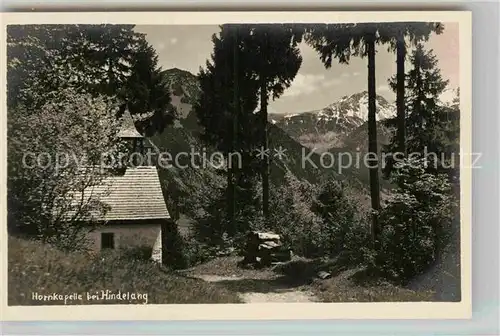 AK / Ansichtskarte Hindelang Hornkapelle Kat. Bad Hindelang