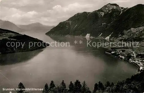 AK / Ansichtskarte Brunnen Vierwaldstaettersee SZ Panorama Alpen Kat. Brunnen
