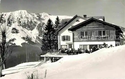 AK / Ansichtskarte Engelberg OW Restaurant Schwand Winterpanorama Alpen Kat. Engelberg