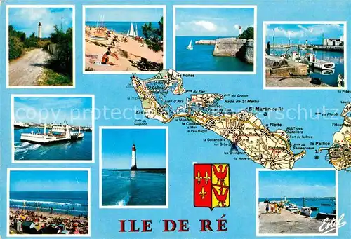 AK / Ansichtskarte Ile de Re Panorama Cote Atlantique Phare Trousse Chemise Saint Martin La Flotte Bac marechal de Toiras Le Bois Rivedoux Kat. Saint Martin de Re