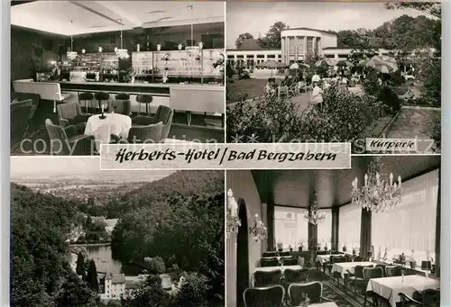 AK / Ansichtskarte Bergzabern Bad Herberts Hotel Bar Kurpark Gastraum Kat. Bad Bergzabern