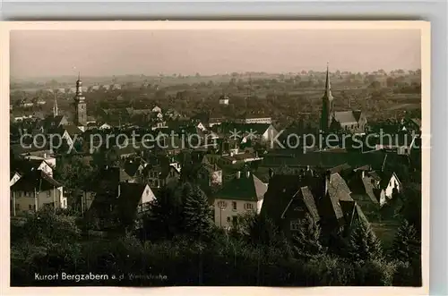 AK / Ansichtskarte Bad Bergzabern Panorama mit Kirche Kat. Bad Bergzabern