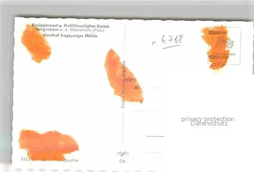 AK / Ansichtskarte Bad Bergzabern Augspurger Muehle Kat. Bad Bergzabern