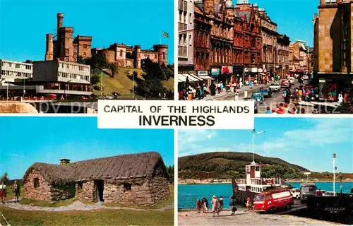 AK / Ansichtskarte Inverness Highland Castle High Street Old Leanach Cottage Culloden Moor Kessock Ferry Kat. Highland