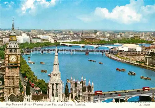 AK / Ansichtskarte London Big Ben and River Thames from Victoria Tower Bridges Kat. City of London