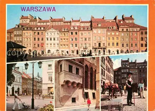 AK / Ansichtskarte Warszawa Altstaedter Ring Altstadt Leierkastenspieler Kat. Warschau Polen