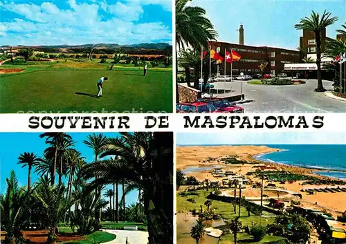 AK / Ansichtskarte Maspalomas Golfplatz Park Palmen Strand Hotel Maspalomas Oasis Kat. Gran Canaria Spanien