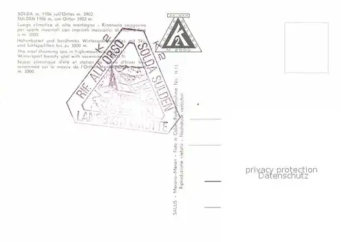 AK / Ansichtskarte Solda Sulden Berghaus Schoeneck Verteinspitze Ortlergebiet Kat. Stilfs