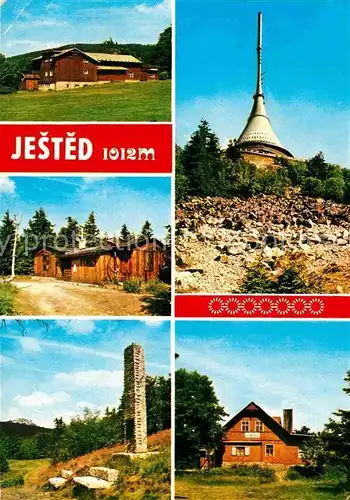 AK / Ansichtskarte Jested Hausberg von Liberec Bergrestaurant Denkmal Kat. Jeschken