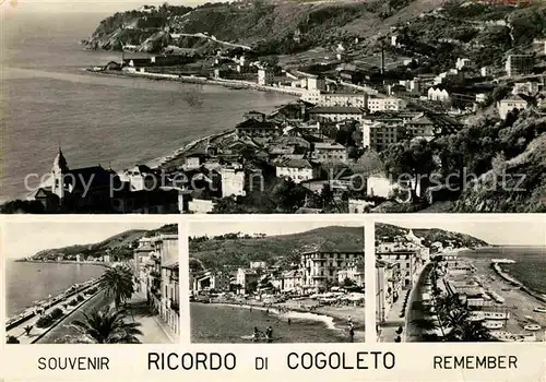 AK / Ansichtskarte Cogoleto Liguria Panorama Kuestenort Strand Promenade