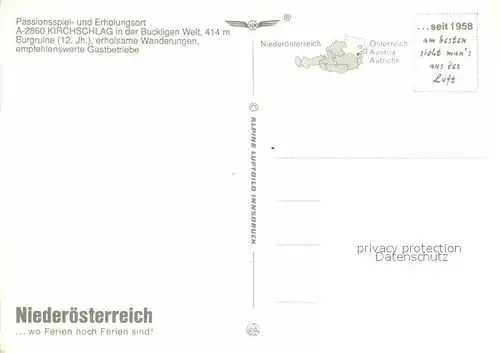AK / Ansichtskarte Kirchschlag Buckligen Welt Fliegeraufnahme Burgruine 