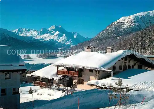 AK / Ansichtskarte Champfer Graubuenden bei St. Moritz mit Silvaplana und Piz da la Margna Kat. Champfer