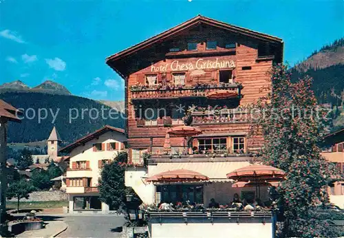 AK / Ansichtskarte Klosters GR Hotel Chesa Grischuna mit Madrisa Kat. Klosters