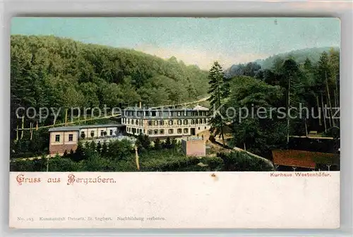 AK / Ansichtskarte Bad Bergzabern Kurhaus Westenhoefer Kat. Bad Bergzabern