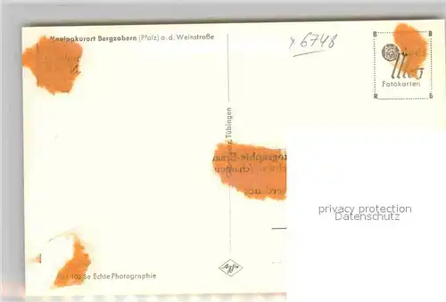 AK / Ansichtskarte Bad Bergzabern Teilansicht  Kat. Bad Bergzabern