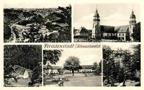 AK / Ansichtskarte Freudenstadt Panorama Ev Kirche Baerenschloesschen Marktplatz Kat. Freudenstadt