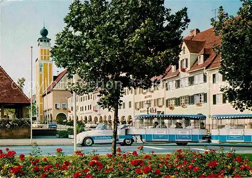 AK / Ansichtskarte Freudenstadt Marktplatz Rathaus und Kurbaehnle Kat. Freudenstadt