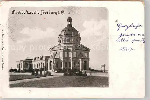 AK / Ansichtskarte Freiburg Breisgau Friedhofskapelle Kat. Freiburg im Breisgau