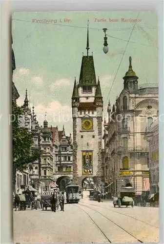 AK / Ansichtskarte Freiburg Breisgau Partie am Martinstor Kat. Freiburg im Breisgau