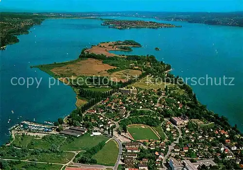 AK / Ansichtskarte Radolfzell Bodensee Halbinsel Mettnau Fliegeraufnahme Kat. Radolfzell am Bodensee