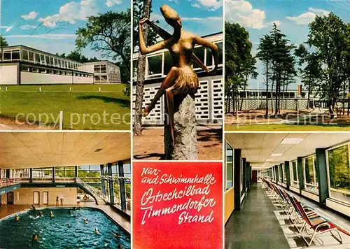 AK / Ansichtskarte Timmendorfer Strand Kurhalle Schwimmhalle Ostseeheilbad Skulptur Kat. Timmendorfer Strand