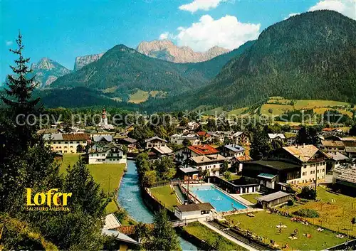 AK / Ansichtskarte Lofer Gesamtansicht mit Reiteralp Gebirge Kat. Lofer