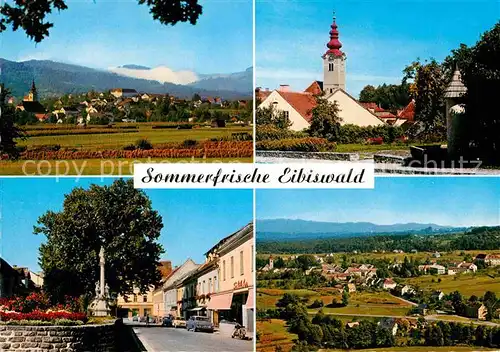AK / Ansichtskarte Eibiswald Steiermark Ortsansicht mit Kirche Strassenpartie Alpenblick Kat. Eibiswald