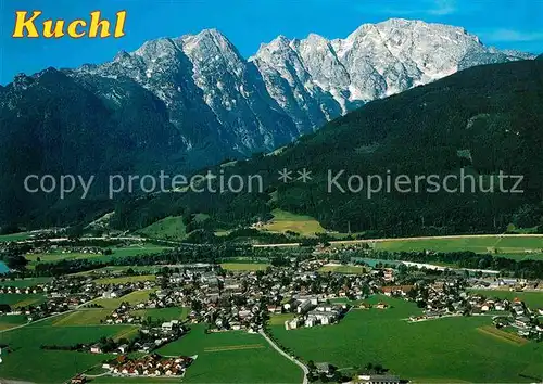 AK / Ansichtskarte Kuchl Luftkurort im Salzachtal mit Hoher Goell Berchtesgadener Alpen Fliegeraufnahme Kat. Kuchl