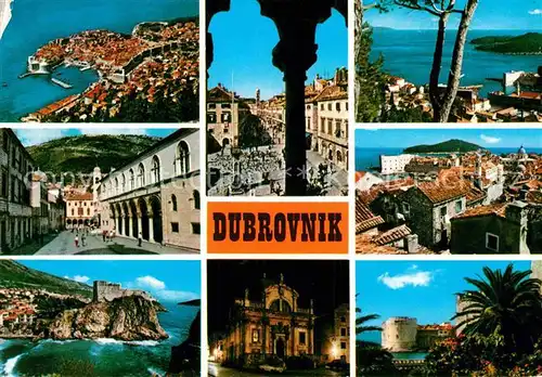 AK / Ansichtskarte Dubrovnik Ragusa Altstadt Platz Kueste Kat. Dubrovnik