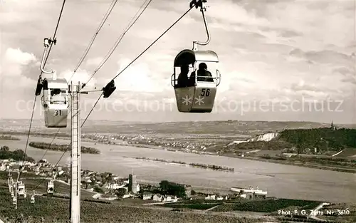 AK / Ansichtskarte Seilbahn Ruedesheim Foto F.G. Zeitz Nr. 3610 Kat. Bahnen