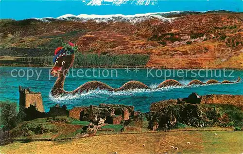 AK / Ansichtskarte Sagen Maerchen Loch Ness Monster Castle Urquhart  Kat. Maerchen und Sagen