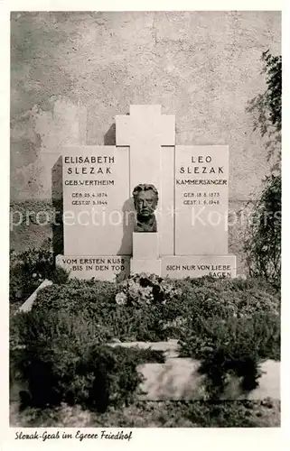 AK / Ansichtskarte Tod Slezak Grab Egerer Friedhof  Kat. Tod