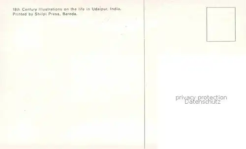 AK / Ansichtskarte Kuenstlerkarte Shilpi Press Life in Udaipur 18th Century India  Kat. Kuenstlerkarte