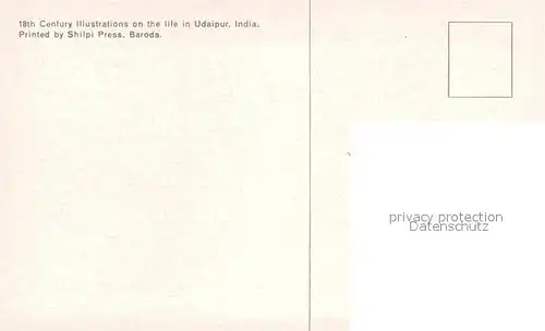 AK / Ansichtskarte Kuenstlerkarte Shilpi Press Life in Udaipur 18th Century India  Kat. Kuenstlerkarte