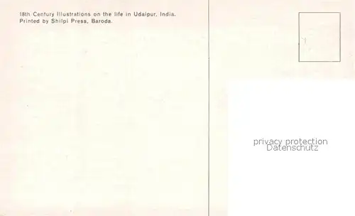 AK / Ansichtskarte Kuenstlerkarte Shilpi Press Life in Udaipur 18th Century India  Kat. Kuenstlerkarte